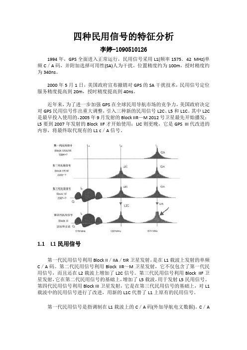 四种民用信号的特征分析