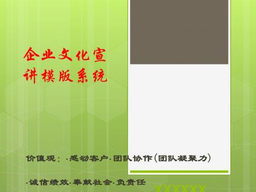 企业文化宣讲模版(PPT29张)