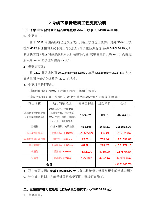 工程变更说明(参考格式)