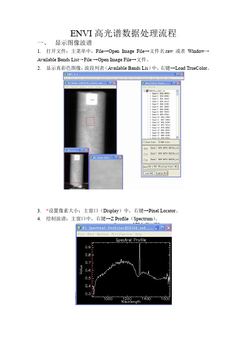 ENVI高光谱数据处理流程