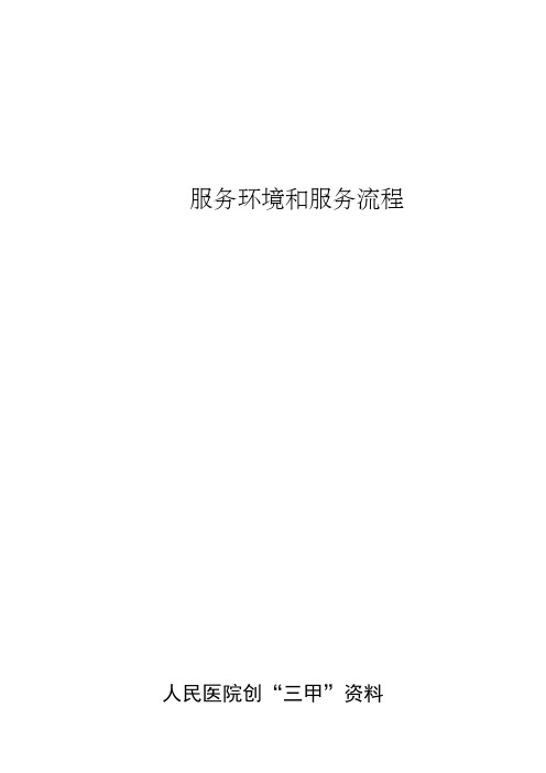 服务环境和服务流程