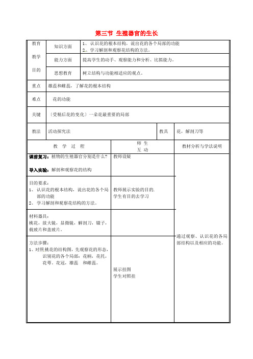 《生殖器官的生长》word教案 (公开课获奖)2022年北师大版 (4)