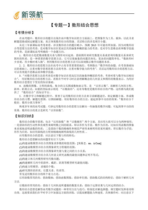 无锡新领航教育高三二轮专题辅导(1)数形结合