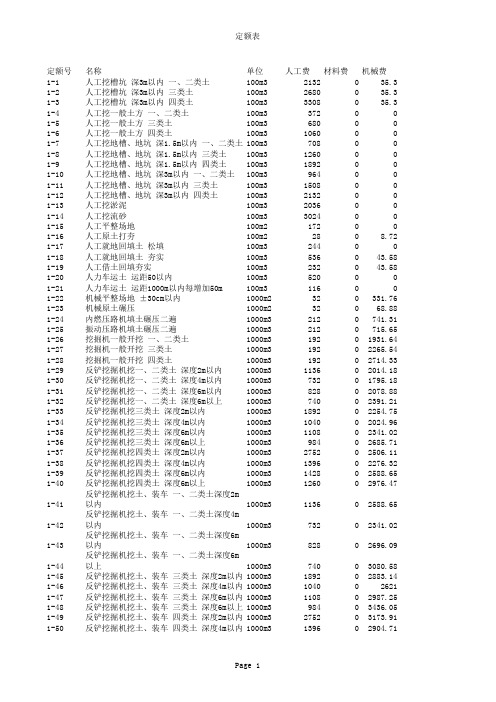 《浙江省建筑工程预算定额》定额库 版 