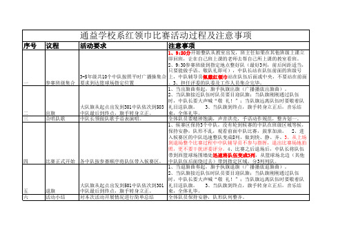 关于系红领巾比赛活动的过程及注意事项