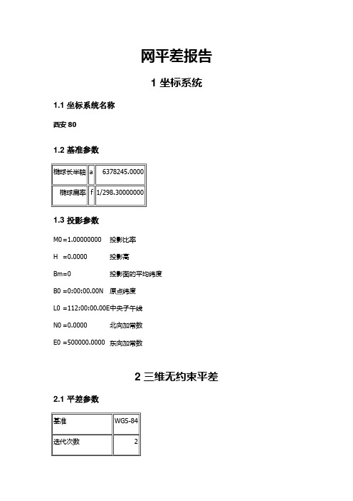 网平差报告