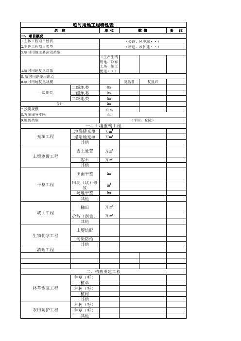 土地复垦方案受理表