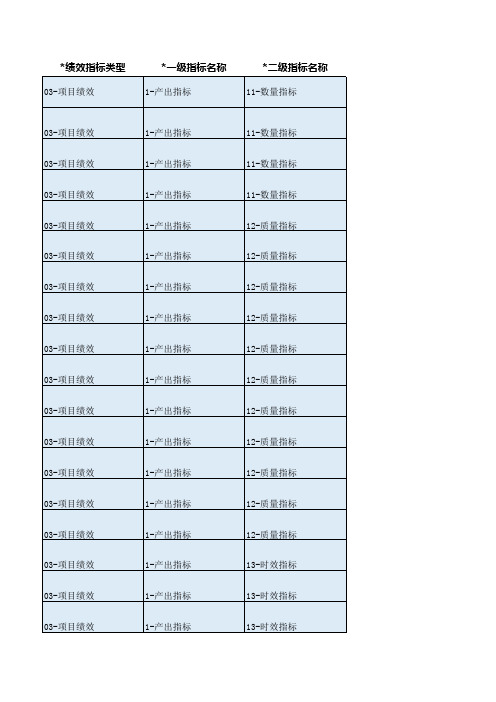 信息化类(建设类)项目预算绩效指标