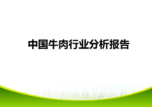 最新中国牛肉市场分析报告