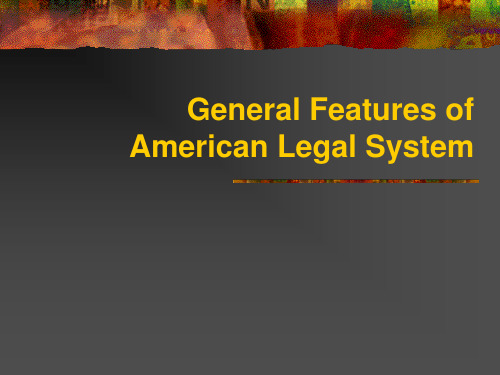 American Legal System-法律英语