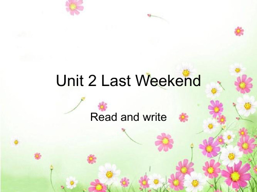 pep六年级英语下unit2 read and write