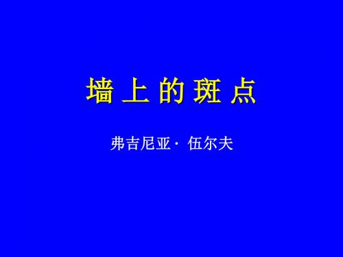 墙上的斑点 PPT课件 8 人教课标版