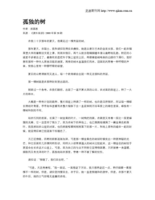孤独的树