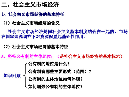 2010社会主义市场经济的基本特征