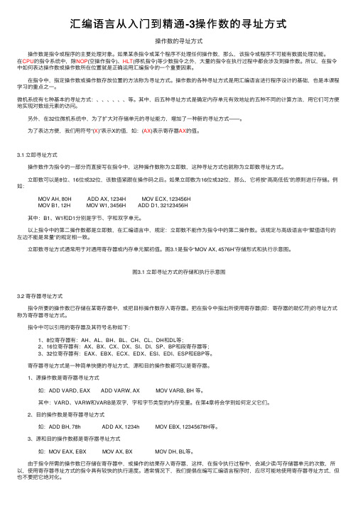 汇编语言从入门到精通-3操作数的寻址方式