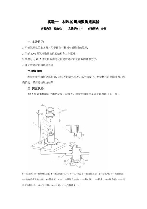 材料的氧指数测定实验