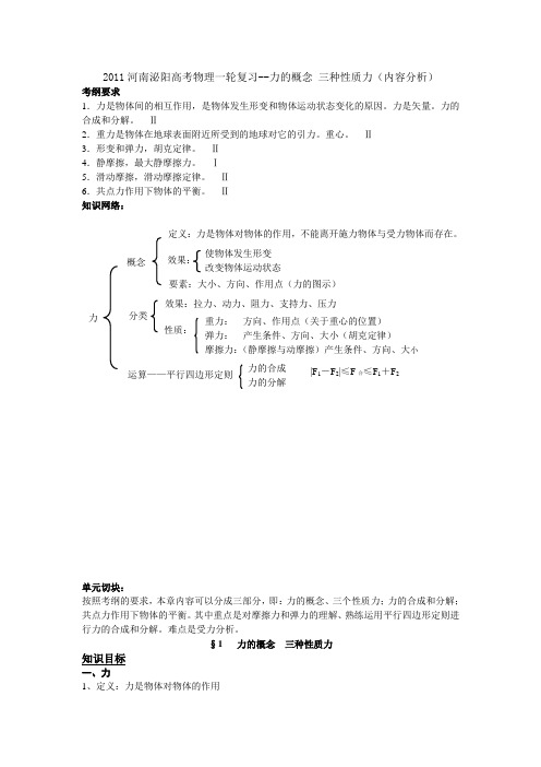 2011届高考物理第一轮考点复习测试题23