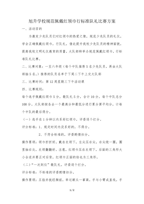 红领巾比赛方案