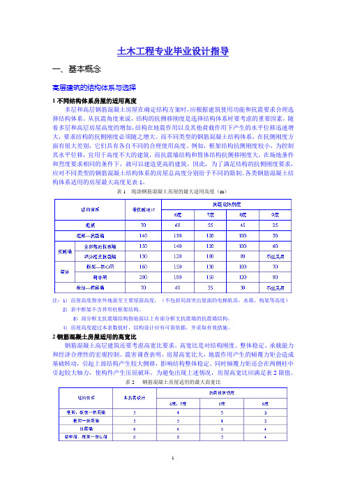 土木工程专业毕业设计指导