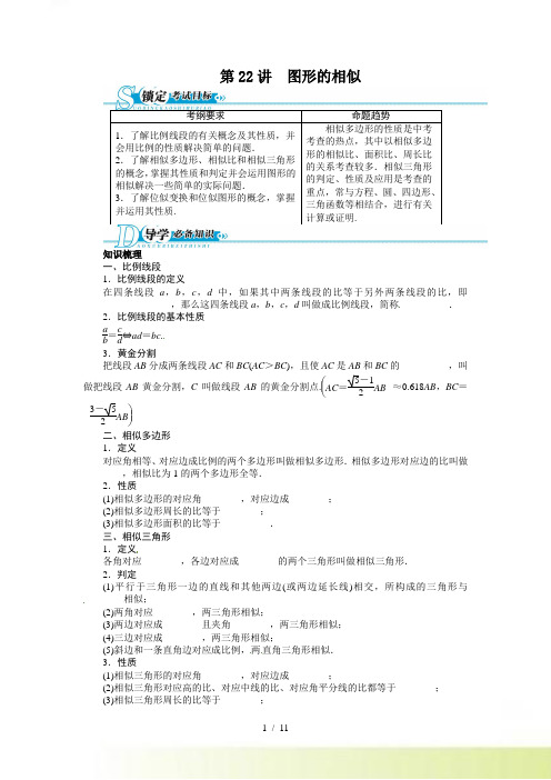 第22讲 图形的相似（含答案点拨）