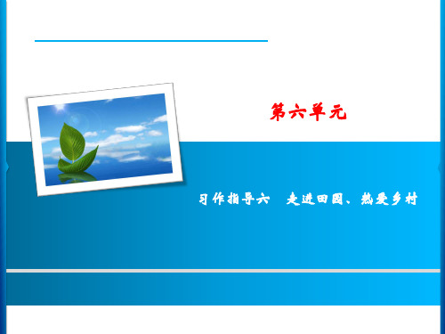 人教新课标四年级下册语文第6单元习作指导六走进田园热爱乡村PPT课件共9张PPT