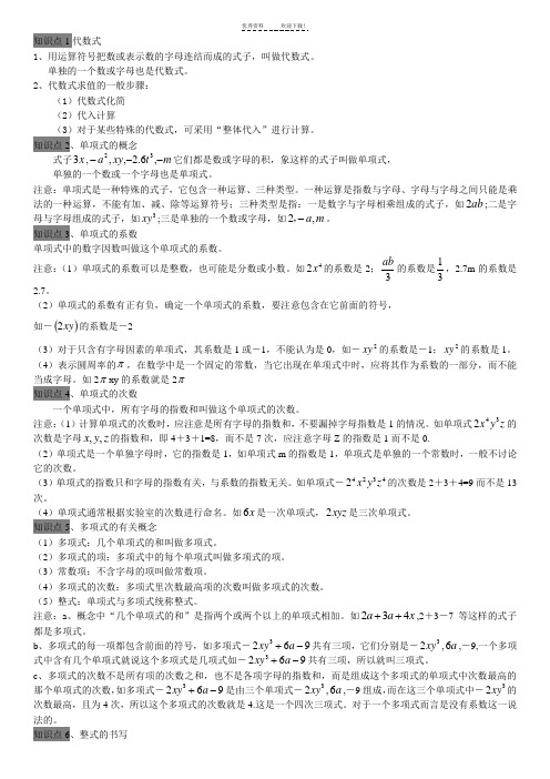 代数式经典练习题