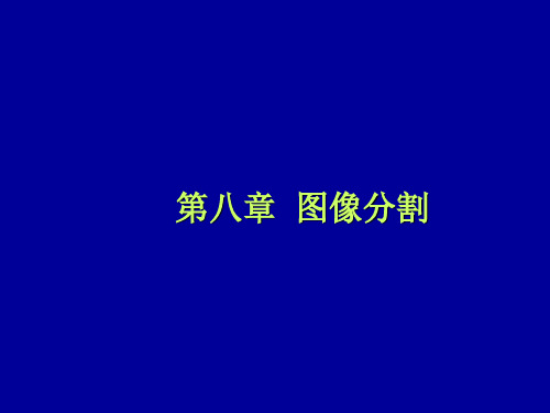 遥感数字图像处理：第八章  图像分割