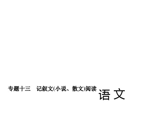 九年级总复习语文(人教)课件：专题十三+记叙文(小说、散文)阅读