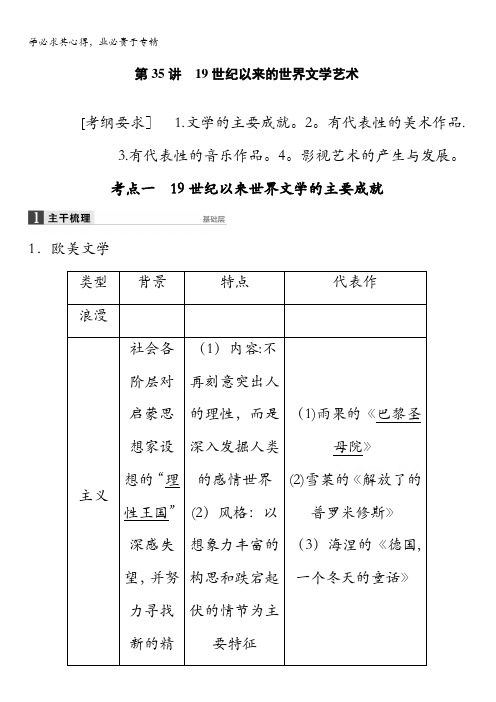 2016年历史一轮复习 专题十六 第35讲