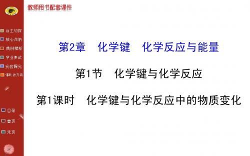 13-14版化学学习方略必修2课件：2.1.1化学键与化学反应中的物质变化(鲁科版)