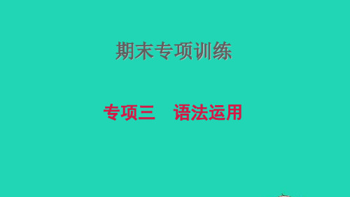 秋八年级英语上册期末专项训练三语法运用新版外研版