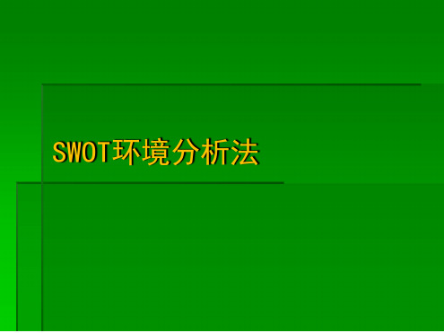 SWOT环境分析法