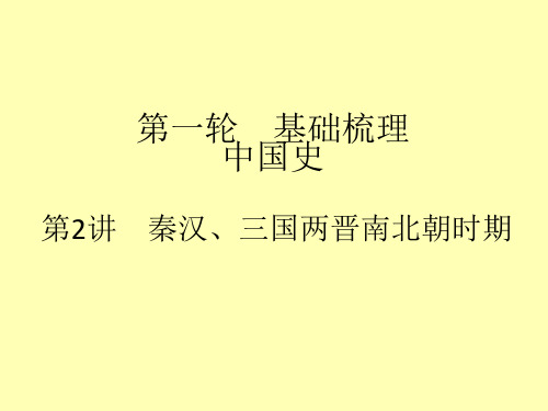 2019年中考历史：秦汉、三国两晋南北朝时期(共27张PPT)