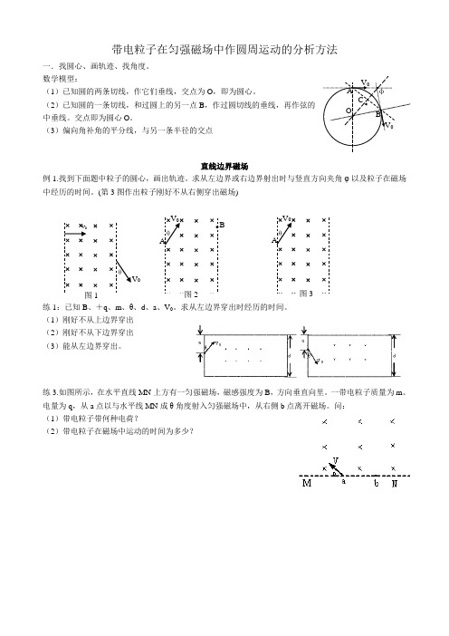 (精典)磁场中各种边界问题解析