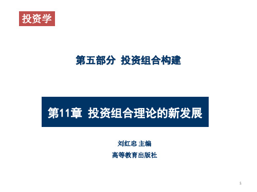 30第11章 投资组合理论的新发展