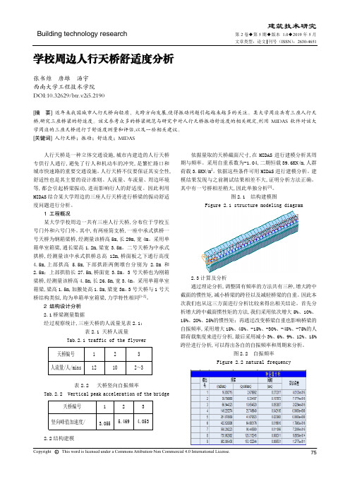 学校周边人行天桥舒适度分析