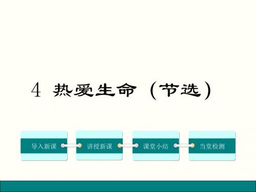 生命的颂歌PPT(4份打包) 鄂教版3