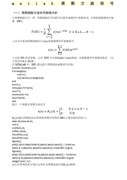 matlab周期方波信号