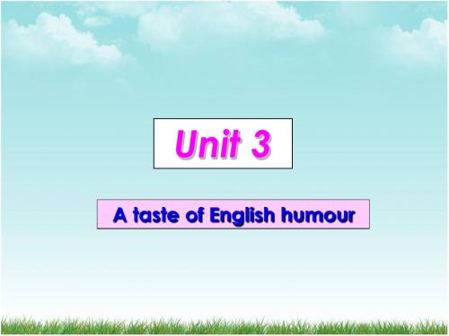 人教新课标高中英语必修四-Unit3 A taste of  English  humour rea