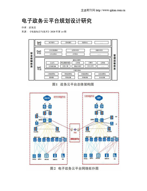电子政务云平台规划设计研究