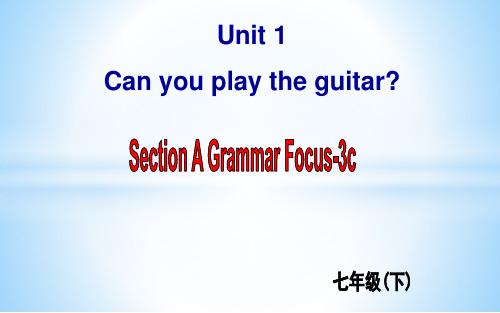 人教版初中英语七年级下册Unit1 Section A Grammar Focus-3c