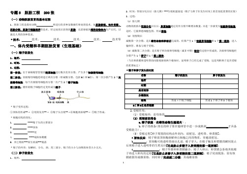 选修3专题3_专题4专题5知识点填空