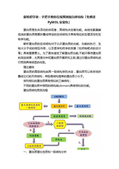 献给初学者：手把手教你在线预测蛋白质结构「免费送PyMOL安装包」