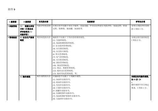 加油站安全生产标准化评审标准补充规定