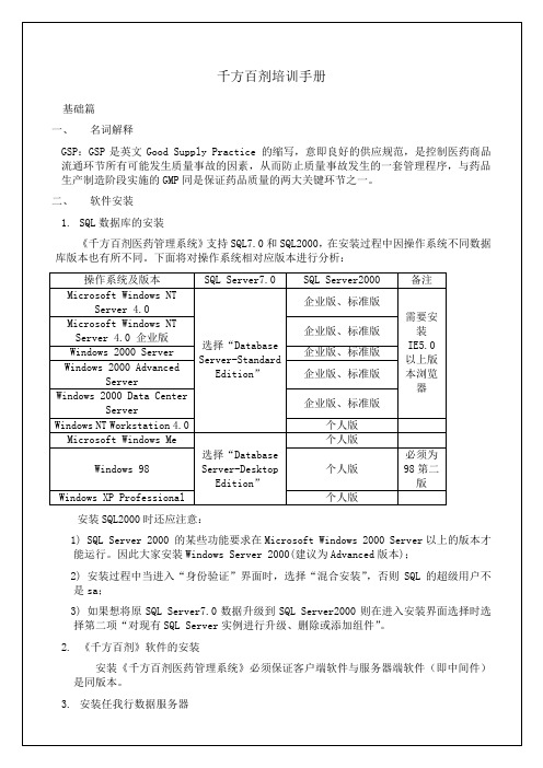 千方百剂培训手册