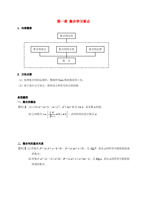 高中数学第一章集合本章复习教案苏教版必修12017062833