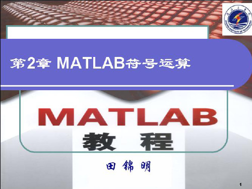 MATLAB符号运算PPT课件