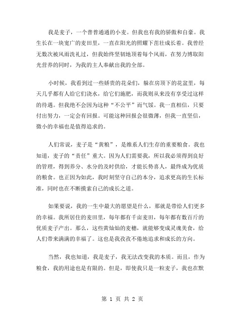 我是麦子作文范文