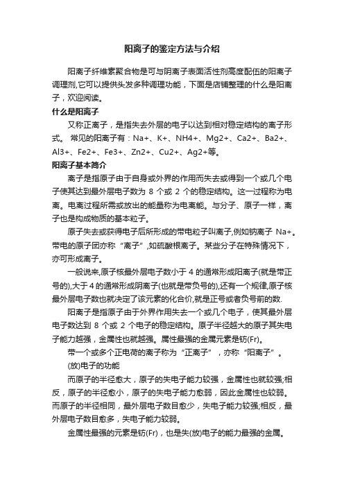 阳离子的鉴定方法与介绍