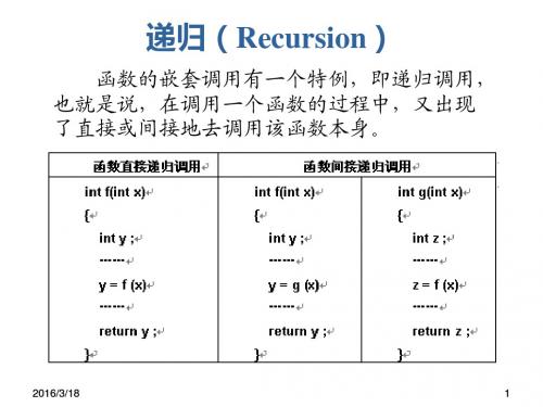 函数的递归调用